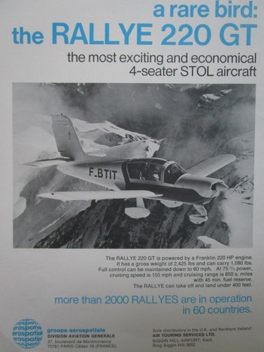 1973 pub aerospatiale - pub,