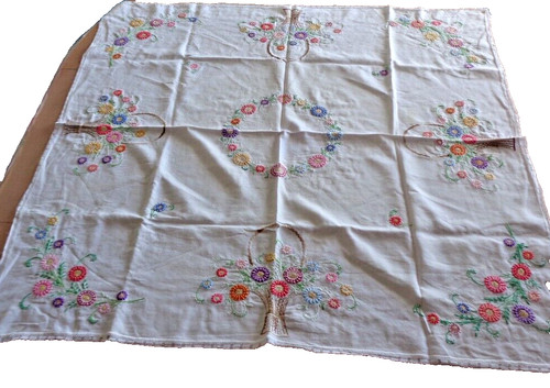 Ancienne nappe brodée main - ancienne,