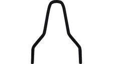 Drag Specialties 1501-0777 Bar Sissy Ronde Évasée - 13,8 Po - Noir Brillant