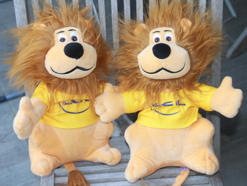 Peluche lion mascotte lcl - lion, tour