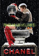 Pub parfum -Chanel  - boule de neige - affiche plastifiée