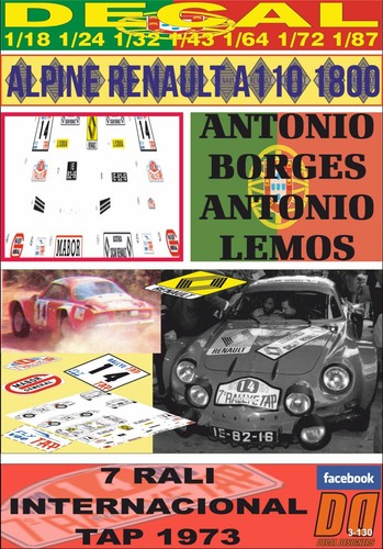 Decal alpine renault 110 - renault, a
