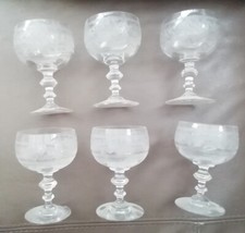 6 Anciens Verres Eau Vin