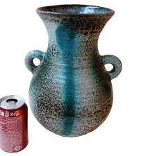 Ceramique Signé Accolay Grand Vase à Oreilles 30Cm Amphore 1950-1960