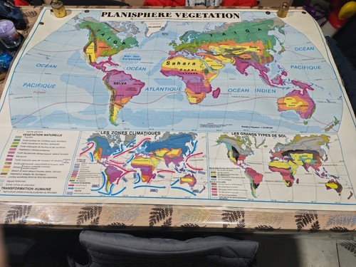 Rare grande carte scolaire - rare,