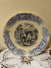 ASSIETTE PARLANTE FAIENCE CHOISY LE ROI TERRE DE FER HB ET CIE VIII