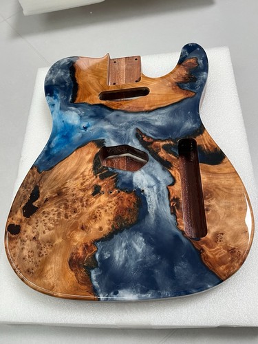 Handmade lake blue mahogany - blue,