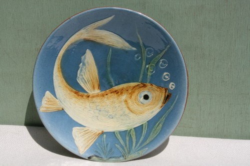 Plat céramique poisson - en,