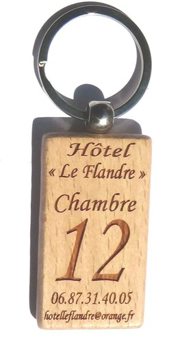 Superbe porte clefs bois - porte,