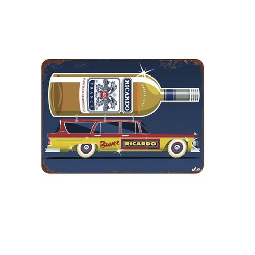 Plaque métal ricard pastis - plaque,