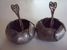 Ancien Salerons Alice et Eugène Chanal art nouveau 