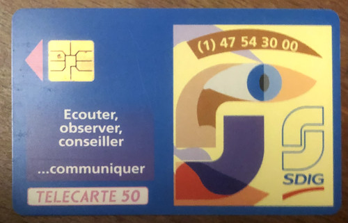 Sdig telecarte réf - sdig, phonecote