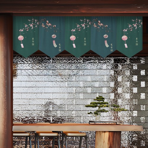 Style chinois porte rideau - 1x,