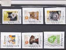 6 Timbre oblitéré collector  Chiens  Chats  Correze  Domitys