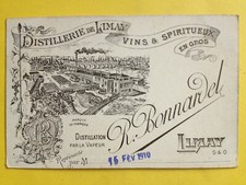 cpa USINE DISTILLERIE de LIMAY R. BONNARDEL Yvelines GRAVURE EAU FORTE DESSIN