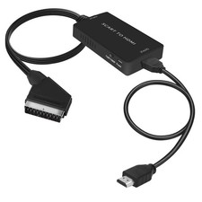 Adaptateur péritel vers HDMI avec câbles HDMI Full HD 720P/1080P Switch Audio...