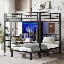 Full XL Over Twin Metal Bunk