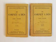 Jacob Max "Le cornet à dés" Editions complètes revues corrigées Stock 1922-23-24