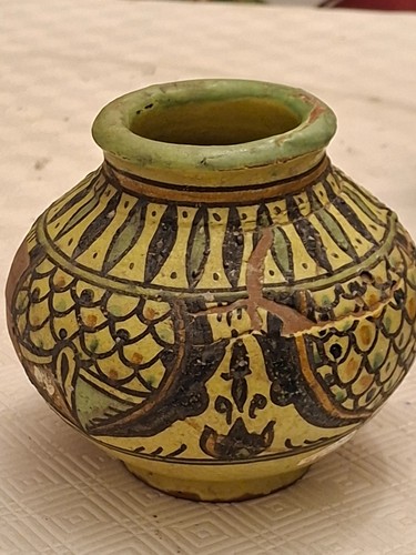 Vase céramique polychrome