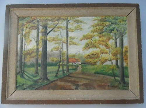 Tableau paysage daté - tableau,