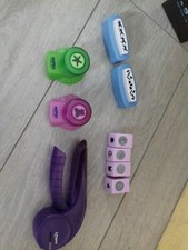 lot 8 perforatrices scrapbooking punch + pince MAPED ETOILE SOLEIL CHEVAUX OURS