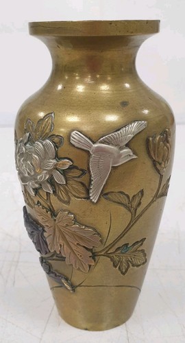 Vase soliflore bronze argent - vase,