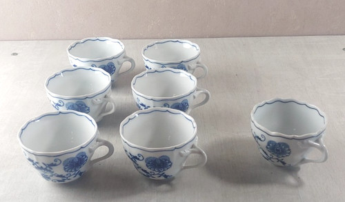 Lot tasses décor blue - décor,