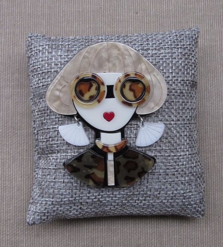 Broche bijou visage - femme, a