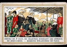 SOEURS de ST-PAUL-DE-CHARTRES (INDOCHINE) RELIEUSE-INFIRMIERE soignant LEPREUX