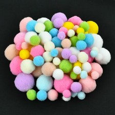 Pompons Loisirs Creatifs Colorés Paques Petit Pompoms 0.5-2.5cm Mini pompon C...