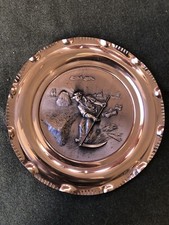 assiette décorative En Cuivre Ancienne