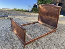 Lit double ancien bois