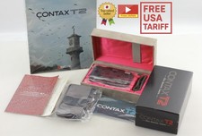All Works [Top MINT+++ in Box] Contax T2 Titan Black 35mm Film Camera from JAPAN
