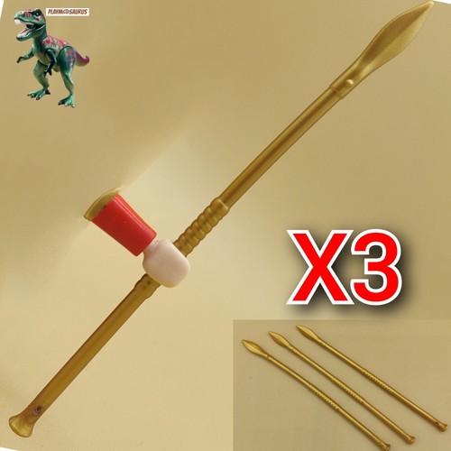 Playmobil lance or - x3, d'or