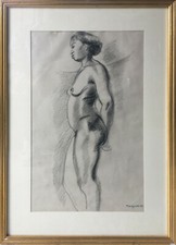 Tableau "Nue Africaniste" par Bertrand MOGNIAT-DUCLOS (1903-1987) Orientaliste