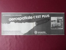 10/1984 PUB AEROSPATIALE MISSILE BALISTIQUE MSBS SSBS SNLE ORIGINAL FRENCH AD