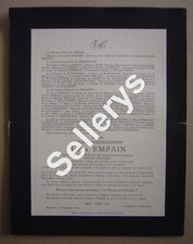 Faire-part de décès de Monsieur Louis François Joseph Baron EMPAIN Sénateur 1862