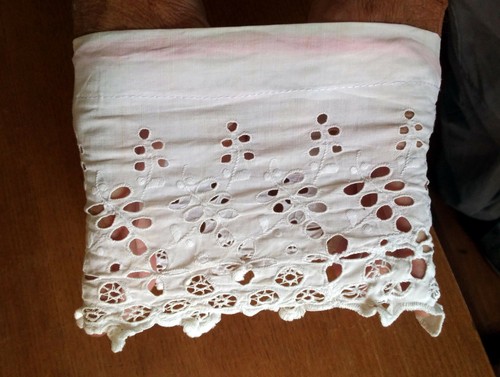 Abat jour dentelle bordure - en, dentelle,