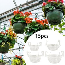 Lot de 15 plateaux pour pots de fleurs avec crochets intégrés et soucoupes