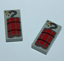 2 x Lego Western Plaque tuile 1x2 Dynamite Ref 3069bp03 Set 6762 6769 6765 1352