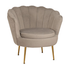 Fauteuil en velours dossier