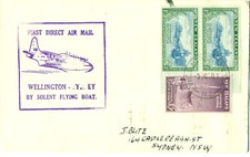 New Zealand 1950 First direct mail by Solent Flying Boat  Wellington to Sydney