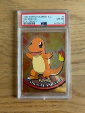 Carte Pokémon Topps FR Série 1 TV Animation Édition Salamèche Foil PSA 8 PCA