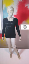Cop Copine Taille 40 Superbe haut top tee shirt manches longues noir femme