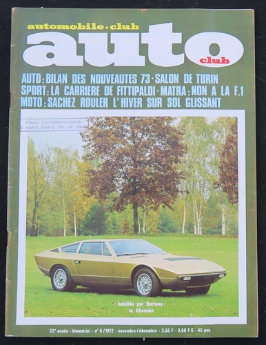 Revue auto club 1972 - salon, de