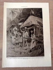 Dessin de 1936  - Voyage présidentiel aux Antilles Françaises - Case - 2368