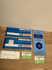Anciens Documents Avion Vintage Billets Avion Manuels Air Inter Air France 70´s