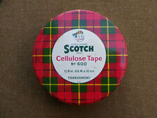 BOÎTE ANCIENNE DE ROULEAU DE SCOTCH - GRAND MODÈLE - 13 cm - MÉTAL SÉRIGRAPHIÉ