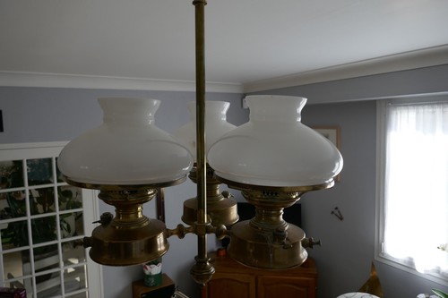 Lustre ancien cuivre - lustre, en