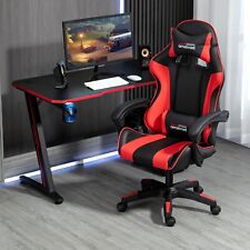 AMSTRAD AMS-800-RED Fauteuil/Chaise de Bureau Gamer Coloris Noir & Rouge